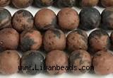 COB821 15 inches 6mm round matte mahogany obsidian beads