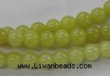 COJ103 15.5 inches 8mm round olive jade beads wholesale