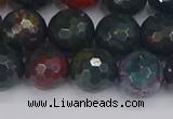 COJ313 15.5 inches 10mm faceted round Indian bloodstone beads