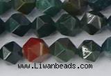 COJ321 15.5 inches 8mm faceted nuggets Indian bloodstone beads