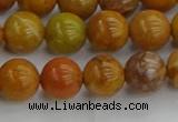 COJ602 15.5 inches 8mm round orpiment jasper beads wholesale