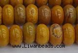 COJ613 15.5 inches 6*10mm rondelle orpiment jasper beads