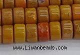 COJ621 15.5 inches 5*8mm heishi orpiment jasper beads