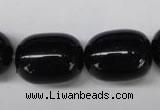 CON28 15.5 inches 15*20mm drum black onyx gemstone beads