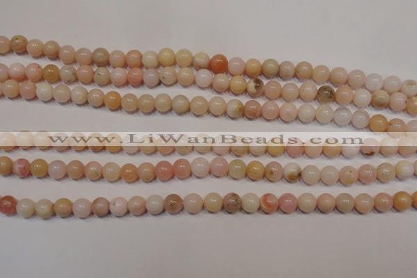 COP1002 15.5 inches 6mm round natural pink opal gemstone beads