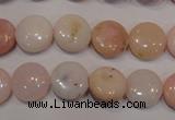 COP1014 15.5 inches 12mm flat round natural pink opal gemstone beads