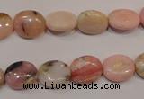 COP1022 15.5 inches 10*12mm oval natural pink opal gemstone beads