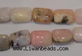 COP1032 15.5 inches 10*14mm rectangle natural pink opal gemstone beads