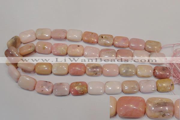 COP1035 15.5 inches 15*20mm rectangle natural pink opal gemstone beads