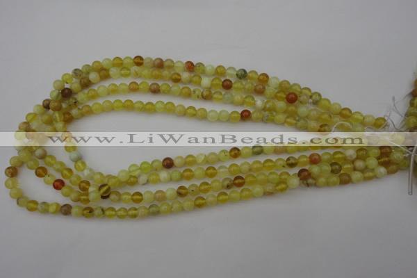 COP1200 15.5 inches 4mm round yellow opal gemstone beads