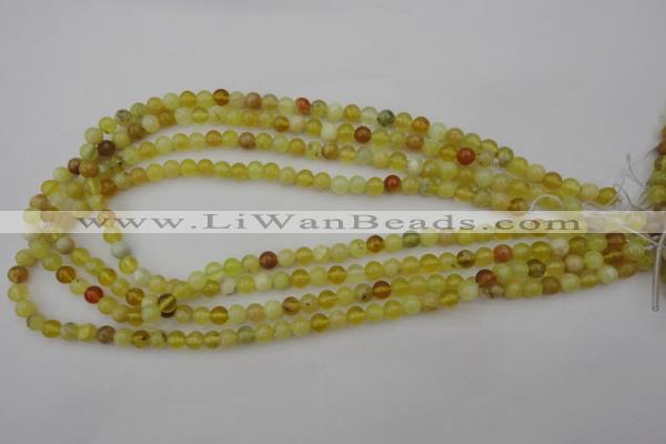 COP1201 15.5 inches 6mm round yellow opal gemstone beads