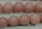 COP1215 15.5 inches 14mm round Chinese pink opal gemstone beads