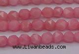 COP1221 15.5 inches 6mm faceted nuggets Chinese pink opal beads