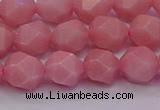 COP1223 15.5 inches 10mm faceted nuggets Chinese pink opal beads