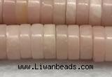 COP1234 15.5 inches 3*8mm heishi Chinese pink opal beads