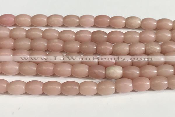 COP1245 15.5 inches 8*10mm rice Chinese pink opal beads