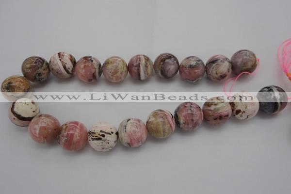 COP1257 15.5 inches 18mm round natural pink opal gemstone beads