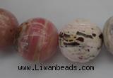 COP1258 15.5 inches 20mm round natural pink opal gemstone beads