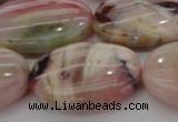 COP1279 15.5 inches 25*35mm oval natural pink opal gemstone beads