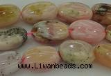 COP1290 15.5 inches 8*12mm oval natural pink opal beads