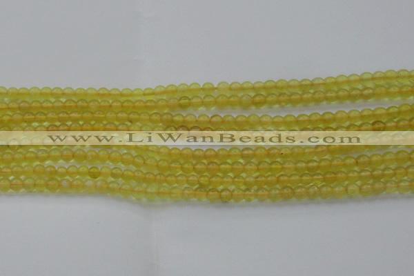 COP1300 15.5 inches 4mm round natural yellow opal gemstone beads