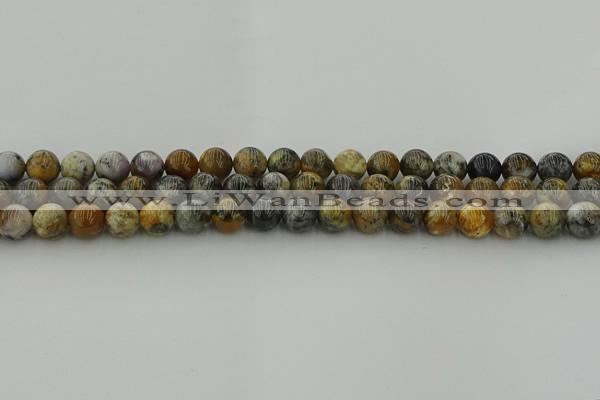 COP1382 15.5 inches 8mm round moss opal gemstone beads whholesale