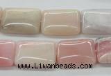 COP14 15.5 inches 15*20mm rectangle natural pink opal beads wholesale