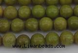 COP1401 15.5 inches 6mm round yellow opal gemstone beads