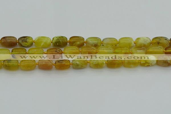 COP1421 15.5 inches 12*16mm drum yellow opal gemstone beads