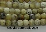 COP1470 15.5 inches 4mm faceted round African opal gemstone beads