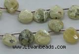 COP1482 15.5 inches 10*10mm briolette African opal gemstone beads