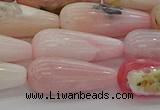 COP1490 15.5 inches 8*20mm teardrop natural pink opal beads