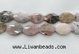 COP1499 28*38mm - 32*42mm faceted octagonal natural pink opal beads