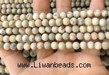 COP1560 15.5 inches 4mm round matte African opal beads