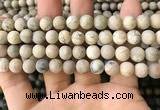 COP1562 15.5 inches 8mm round matte African opal beads