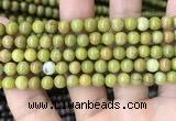 COP1573 15.5 inches 6mm round Australia olive green opal beads