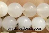 COP1584 15.5 inches 6mm round white opal gemstone beads