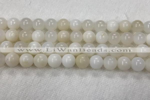 COP1590 15.5 inches 10mm round white opal gemstone beads