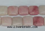 COP161 15.5 inches 12*12mm square pink opal gemstone beads wholesale