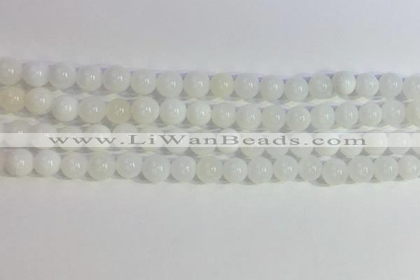 COP1615 15.5 inches 6mm round white opal gemstone beads