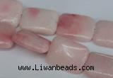 COP163 15.5 inches 15*20mm rectangle pink opal gemstone beads