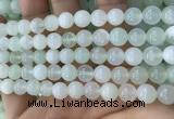 COP1636 15.5 inches 8mm round natural green opal beads