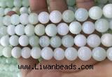 COP1637 15.5 inches 10mm round natural green opal beads