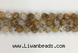 COP1678 15.5 inches 12mm faceted nuggets yellow opal gemstone beads