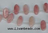 COP169 15.5 inches 6*12mm top-drilled marquise pink opal gemstone beads