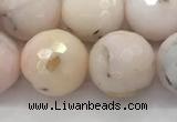 COP1715 15.5 inches 14mm faceted round natural pink opal beads