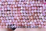 COP1740 15.5 inches 4mm faceted round natural pink opal beads