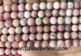 COP1749 15.5 inches 8mm round natural pink opal beads wholesale