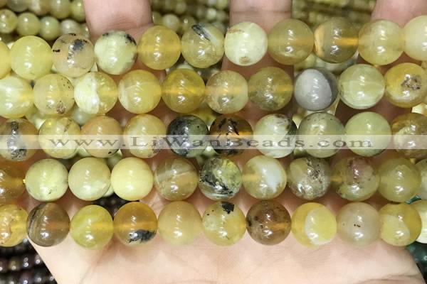 COP1762 15.5 inches 12mm round yellow opal beads wholesale