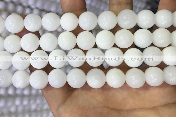 COP1773 15.5 inches 10mm round white opal gemstone beads